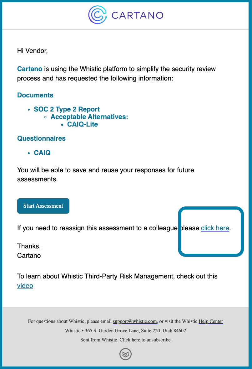 How To Reassign an Assessment Request (As the Recipient) – Whistic
